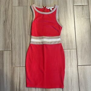 Forever 21 Red and Beige Mini Dress
